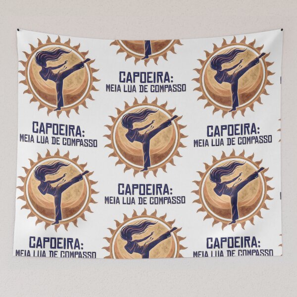 Item preview, Capoeira Meia Lua de Compasso – Brazilian Martial Arts Vintage Kick designed and sold by Hen-C-Art.