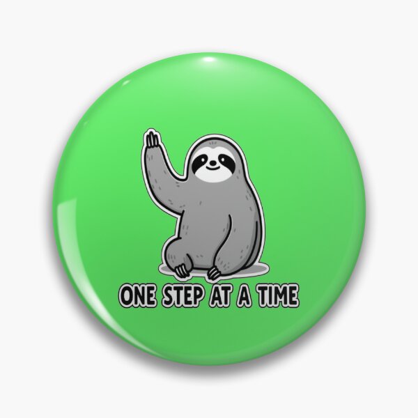 Item preview, One Step at a Time – Cute Sloth Motivation Illustration designed and sold by zohocreations.