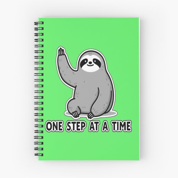 Item preview, One Step at a Time – Cute Sloth Motivation Illustration designed and sold by zohocreations.
