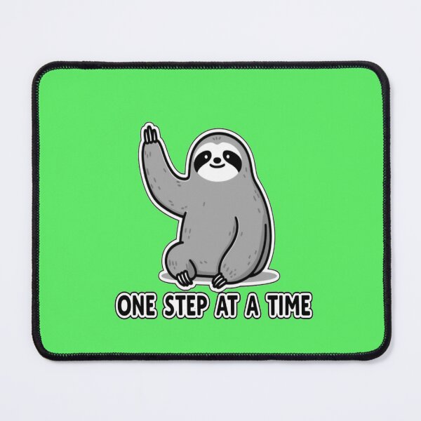 Item preview, One Step at a Time – Cute Sloth Motivation Illustration designed and sold by zohocreations.