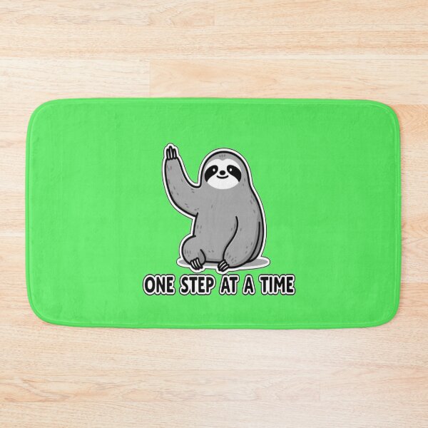 Item preview, One Step at a Time – Cute Sloth Motivation Illustration designed and sold by zohocreations.