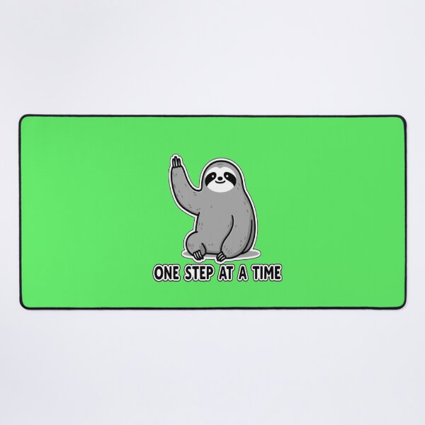 Item preview, One Step at a Time – Cute Sloth Motivation Illustration designed and sold by zohocreations.