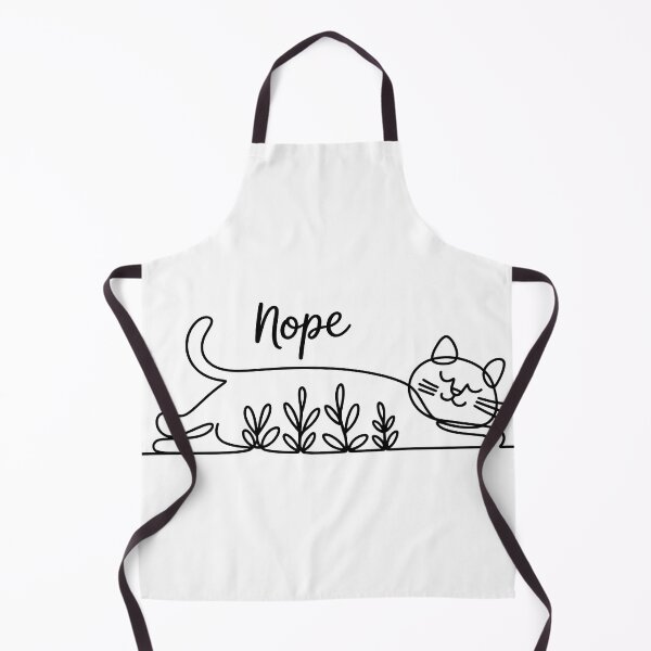 Item preview, "Nope" Cat - Minimalist Single Line Drawing designed and sold by Etch Safwat.