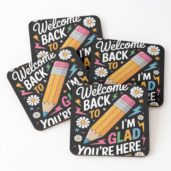 Item preview, Welcome Back I'm Glad You're Here Back To School Teacher  designed and sold by RuthGAArt.