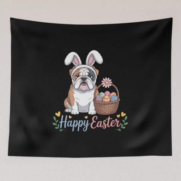 Artikelvorschau, Frohe Ostern! Englische Bulldogge, süßer Osterhase entworfen und verkauft von IdunayaStore.