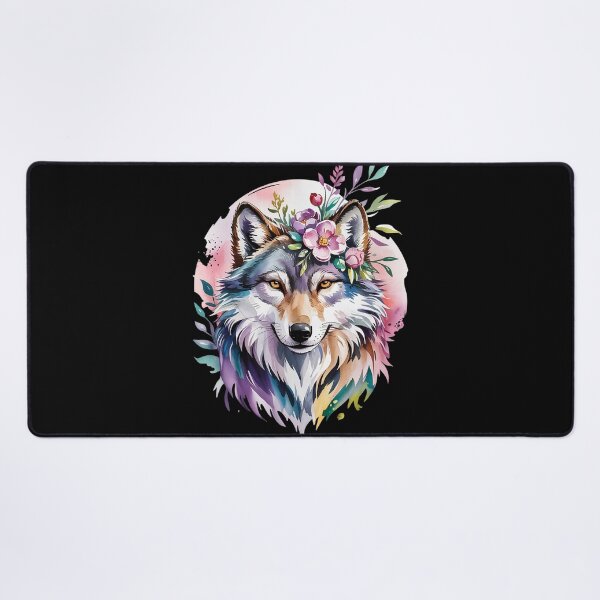Item preview, Wolf Floral Cottagecore Aesthetic Tea Cup Wolve2 designed and sold by RoyTill0Art.