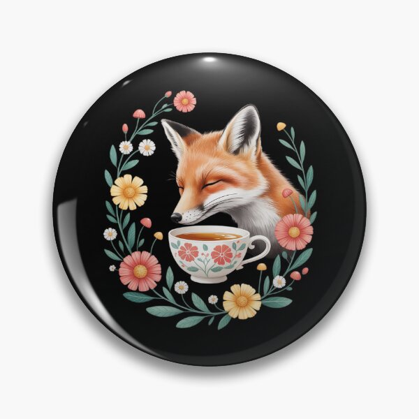 Item preview, Wolf Floral Cottagecore Aesthetic Tea Cup Wolves  designed and sold by RoyTill0Art.