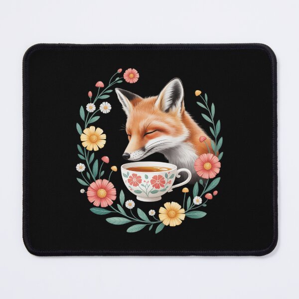 Item preview, Wolf Floral Cottagecore Aesthetic Tea Cup Wolves designed and sold by RoyTill0Art.