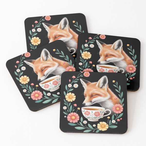 Item preview, Wolf Floral Cottagecore Aesthetic Tea Cup Wolves  designed and sold by RoyTill0Art.
