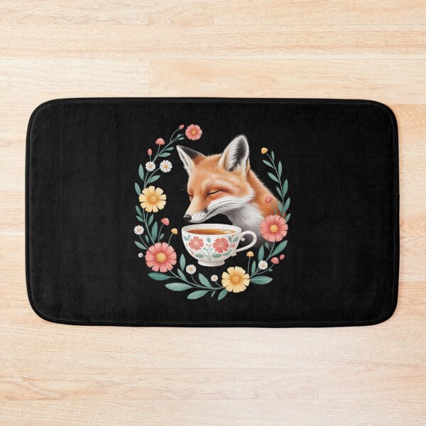Item preview, Wolf Floral Cottagecore Aesthetic Tea Cup Wolves  designed and sold by RoyTill0Art.