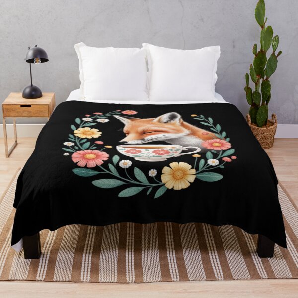 Item preview, Wolf Floral Cottagecore Aesthetic Tea Cup Wolves  designed and sold by RoyTill0Art.