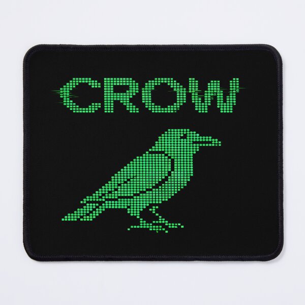 Item preview, Digital Pixel Crow - Retro Green Terminal Glitch designed and sold by Dakson Design - Fantasy Art.