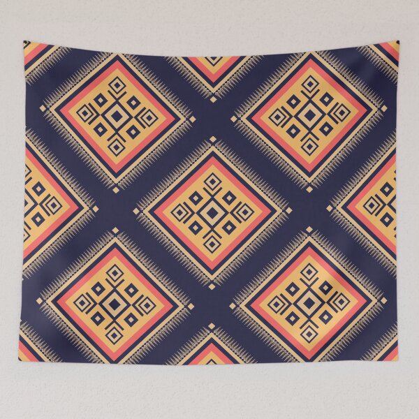 Item preview, Vibrant Dark Geometric Tribal Ikat Pattern designed and sold by Modular Prints.