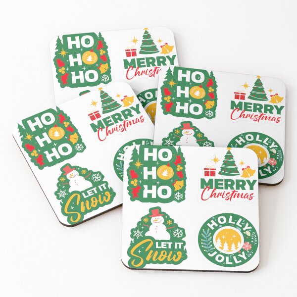 Item preview, Festive Christmas Quotes Sticker Set  Christmas Sayings – Ho Ho Ho, Merry Christmas  Cheerful Holiday Quotes and Icons  Classic Christmas Phrases Illustration  Holly Jolly Christmas Quotes Design designed and sold by InnovationHub.