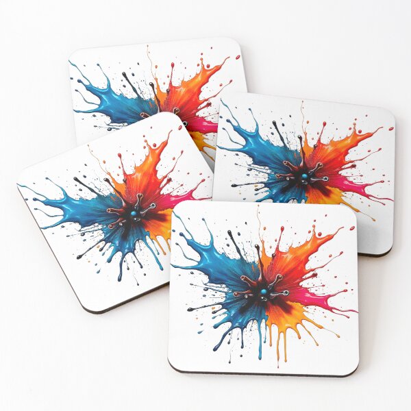 Item preview,  Vibrant Big Bold Beautiful Splash Bubble in A Flower Shape designed and sold by Huskyyy Designs.