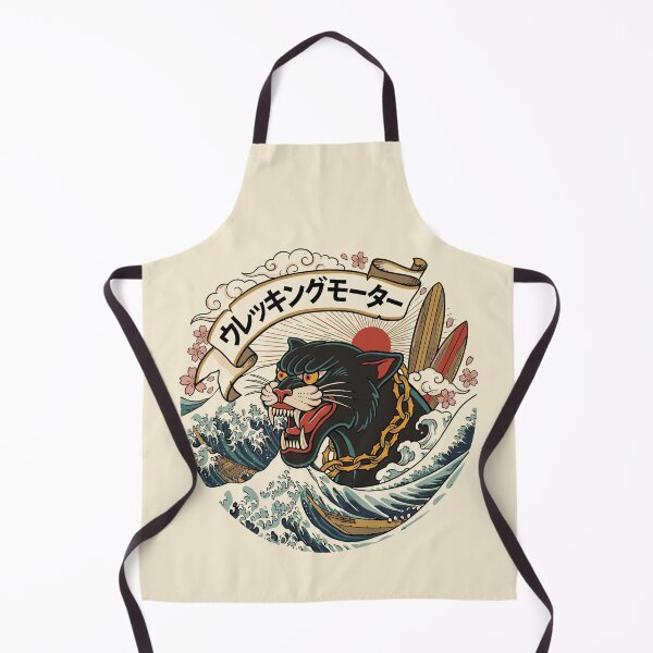 Item preview, Traditional Tattoo Panther Surf - Japanese Wave Art designed and sold by Teeseas Wave.