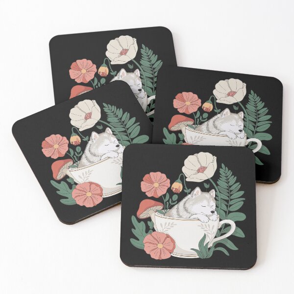Item preview, Wolf Floral Cottagecore Aesthetic Tea Cup Wolves15  designed and sold by RoyTill0Art.