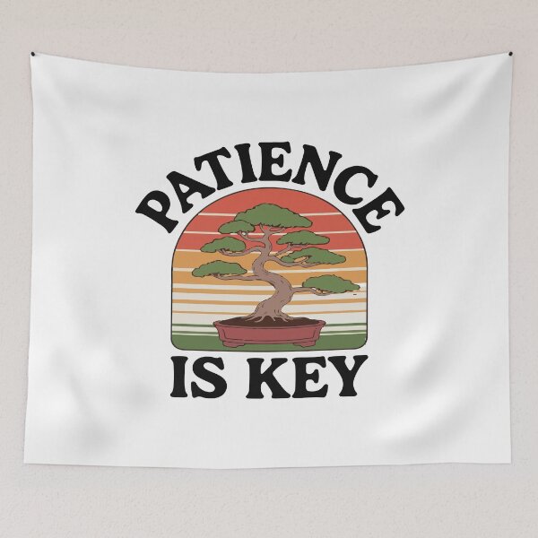 Item preview, Patience Is Key - Bonsai Tree 70s Retro Sunset designed and sold by 101univers.