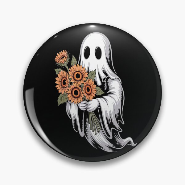 Item preview, Floral Ghost Sunflowers Spooky Halloween designed and sold by TheRetroStyle.