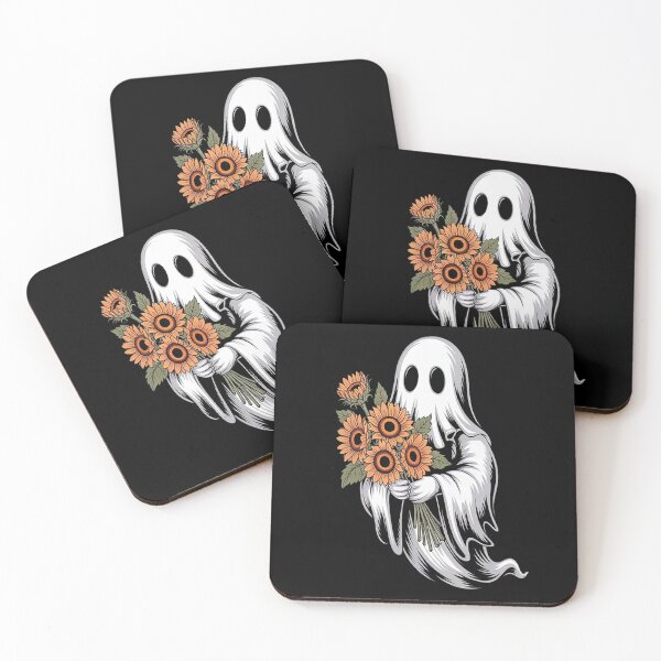 Item preview, Floral Ghost Sunflowers Spooky Halloween designed and sold by TheRetroStyle.