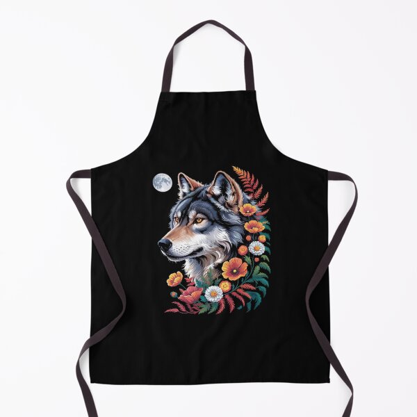 Artikelvorschau, Wolf Floral Cottagecore Ästhetik Wölfe Blumen entworfen und verkauft von RoyTill0Art.