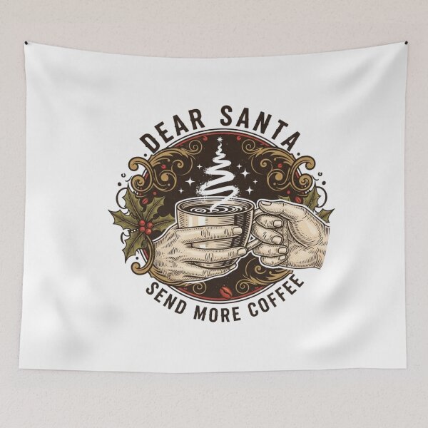 Item preview, Unwrap Laughter: The "Dear Santa Send More Coffee" Shirt designed and sold by KINGWANI.