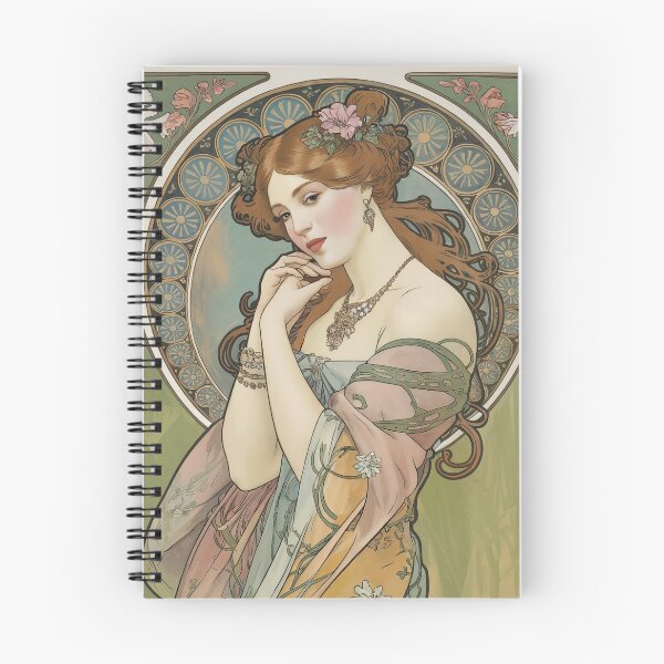 Item preview, Elegant woman Painting in style of Alphonse Mucha designed and sold by Tamas Das.