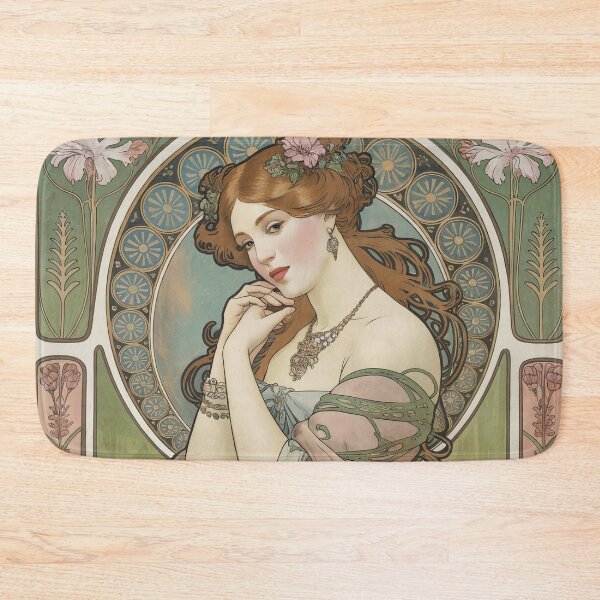 Item preview, Elegant woman Painting in style of Alphonse Mucha designed and sold by Tamas Das.
