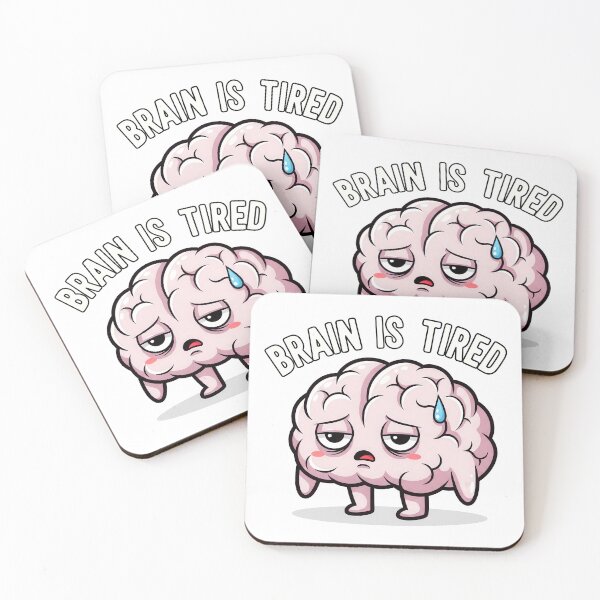 Item preview, Brain Is Tired – Exhausted Brain Illustration designed and sold by nuel-art.