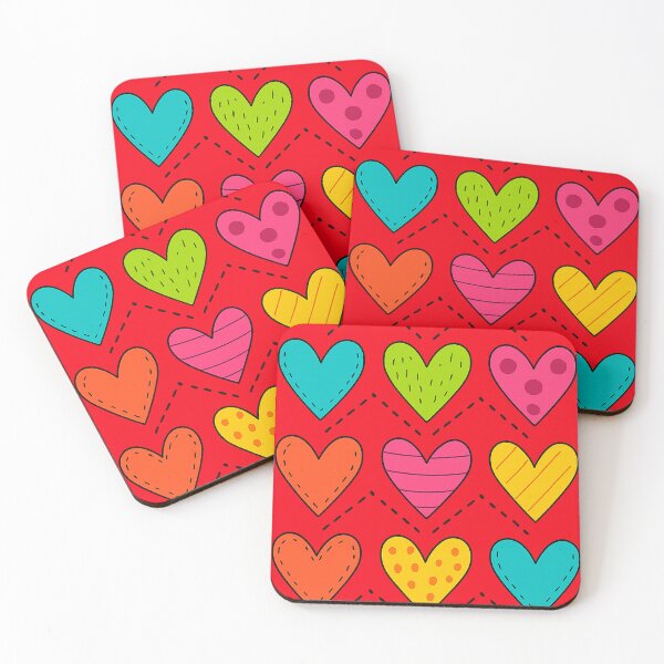 Item preview, Stitched Valentine Hearts designed and sold by annenambiro.