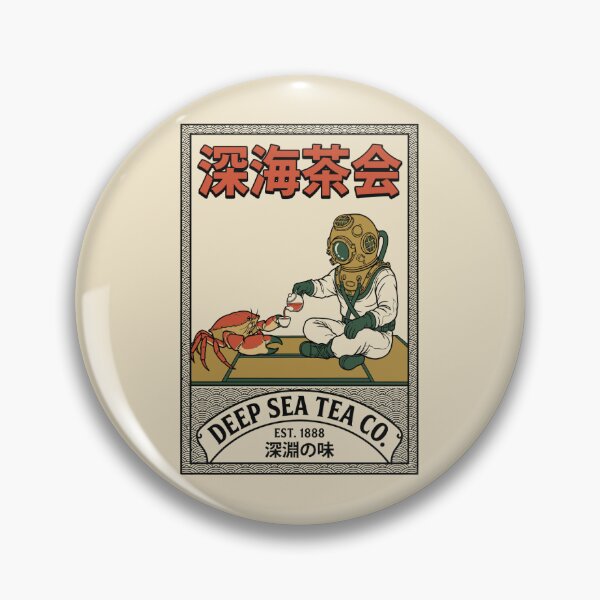 Item preview, Deep Sea Tea Co. - Vintage Diver & Crab Label designed and sold by Teeseas Wave.