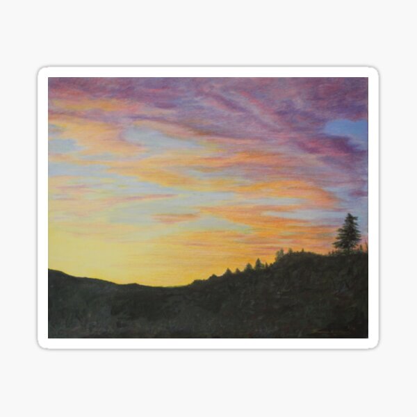 Vermont Sunset from Coolidge Park Sticker