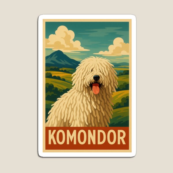 Item preview, Komondor Hungarian Shepherd Art designed and sold by Flying Doggo.