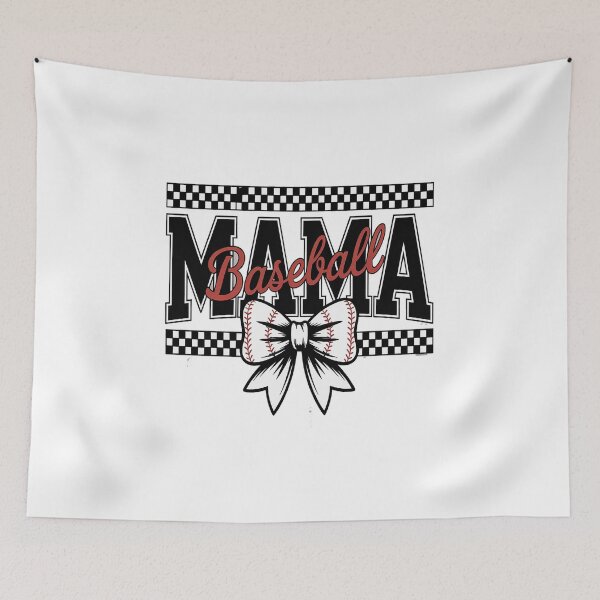 Item preview, Baseball Mama Checkered Mama Coquette Bow Mother's Day designed and sold by RonnasJackson.