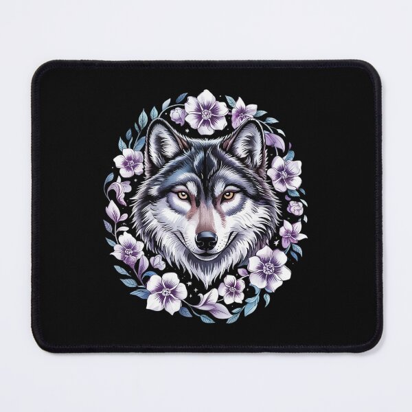 Item preview, Wolf floral Wolf Lover designed and sold by RoyTill0Art.