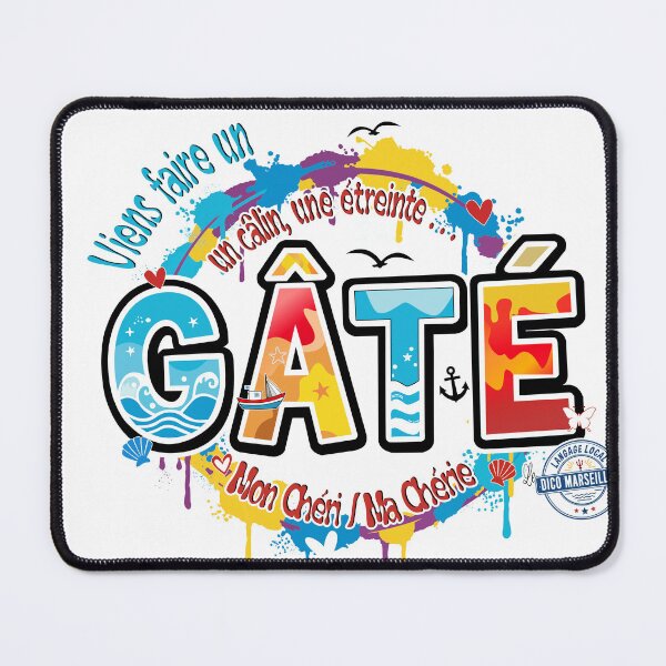 Item preview, Gâté - Marseille French Slang Typography Art designed and sold by Bobraiis.