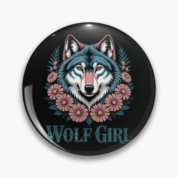 Item preview, Wolf Girl Who Loves Wolves Women Youth Kids Floral Wolf  designed and sold by RoyTill0Art.