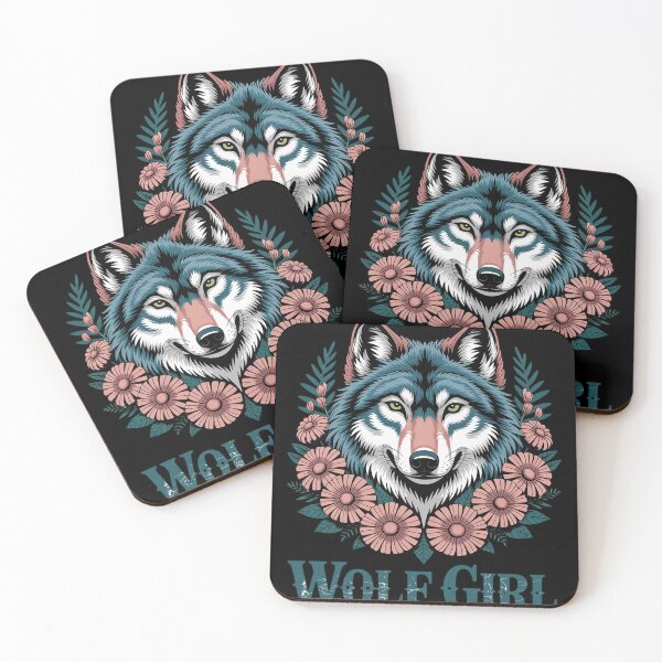 Item preview, Wolf Girl Who Loves Wolves Women Youth Kids Floral Wolf  designed and sold by RoyTill0Art.