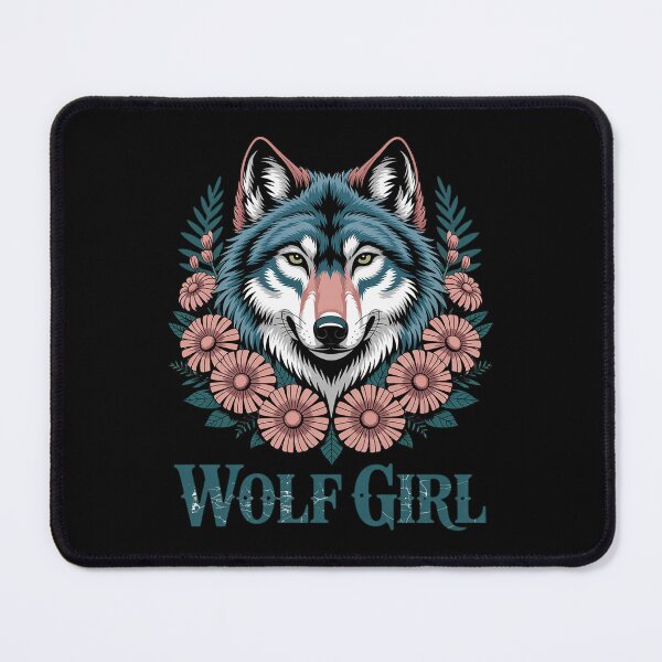 Item preview, Wolf Girl Who Loves Wolves Women Youth Kids Floral Wolf designed and sold by RoyTill0Art.