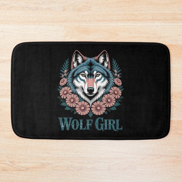 Item preview, Wolf Girl Who Loves Wolves Women Youth Kids Floral Wolf  designed and sold by RoyTill0Art.