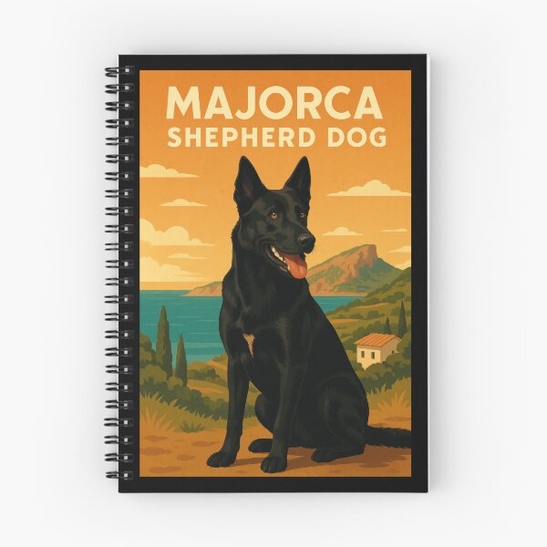 Item preview, Majorca Shepherd Dog Coastal Art designed and sold by Flying Doggo.