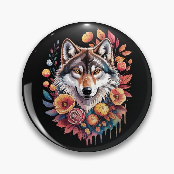 Item preview, Wolf Cute Cottagecore Aesthetic Floral Wolf  designed and sold by RoyTill0Art.