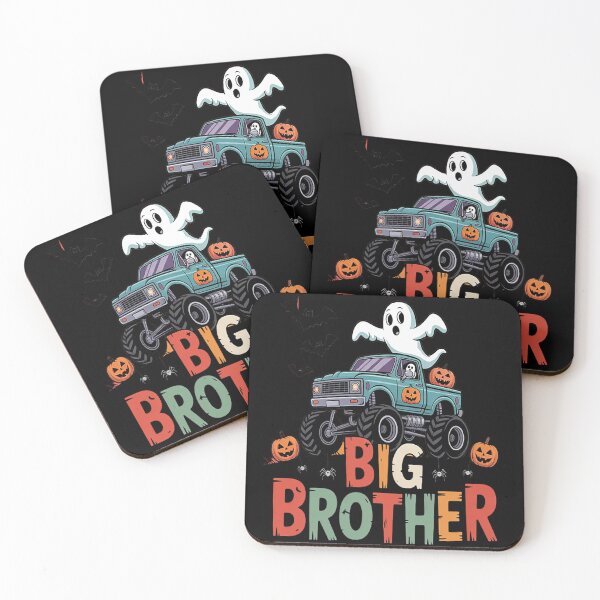 Item preview, Ghost Monster Truck Halloween Big Brothers Pumpkins designed and sold by NicolaMail.