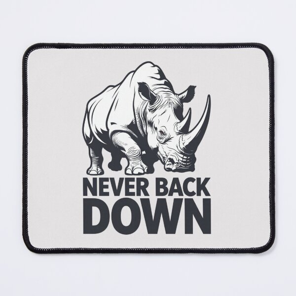 Item preview, Rhino - Never Back Down designed and sold by 123ks.