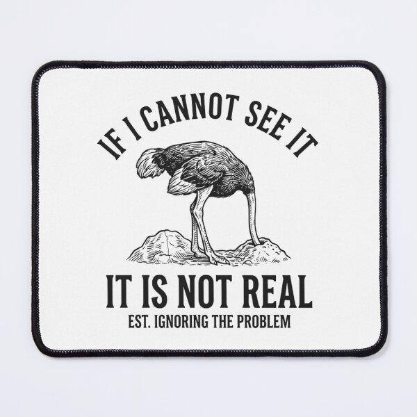Item preview, Funny Ostrich Head In The Sand - Denial and Procrastination Humor designed and sold by Mason-Pride.