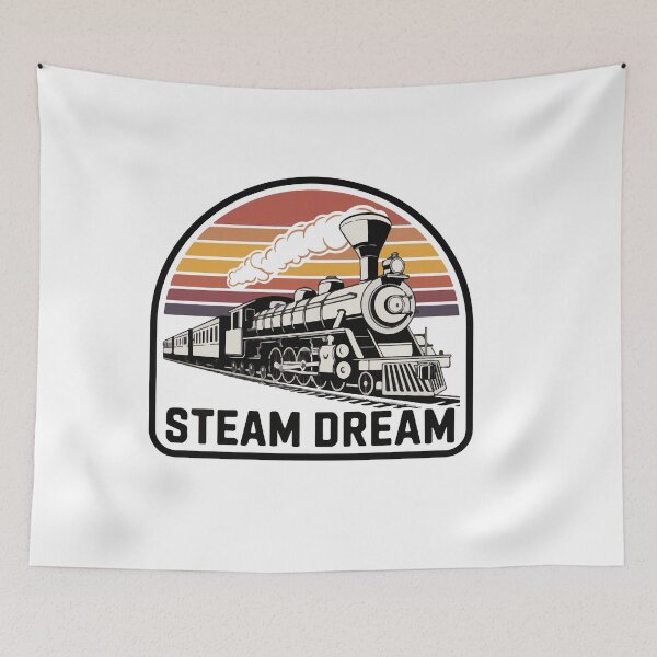 Item preview, Steam Dream - Train Spotting 70s Retro Sunset designed and sold by 101univers.