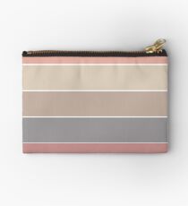 Simple striped pattern in pastel colours . Zipper Pouch