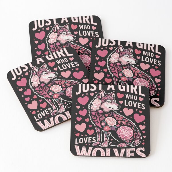Item preview, Wolf Just A Girl Who Loves Wolves Flower Women Cute Floral  designed and sold by RoyTill0Art.