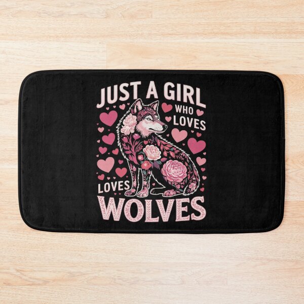 Item preview, Wolf Just A Girl Who Loves Wolves Flower Women Cute Floral  designed and sold by RoyTill0Art.