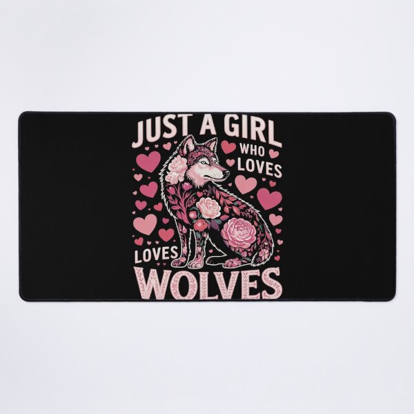 Item preview, Wolf Just A Girl Who Loves Wolves Flower Women Cute Floral designed and sold by RoyTill0Art.